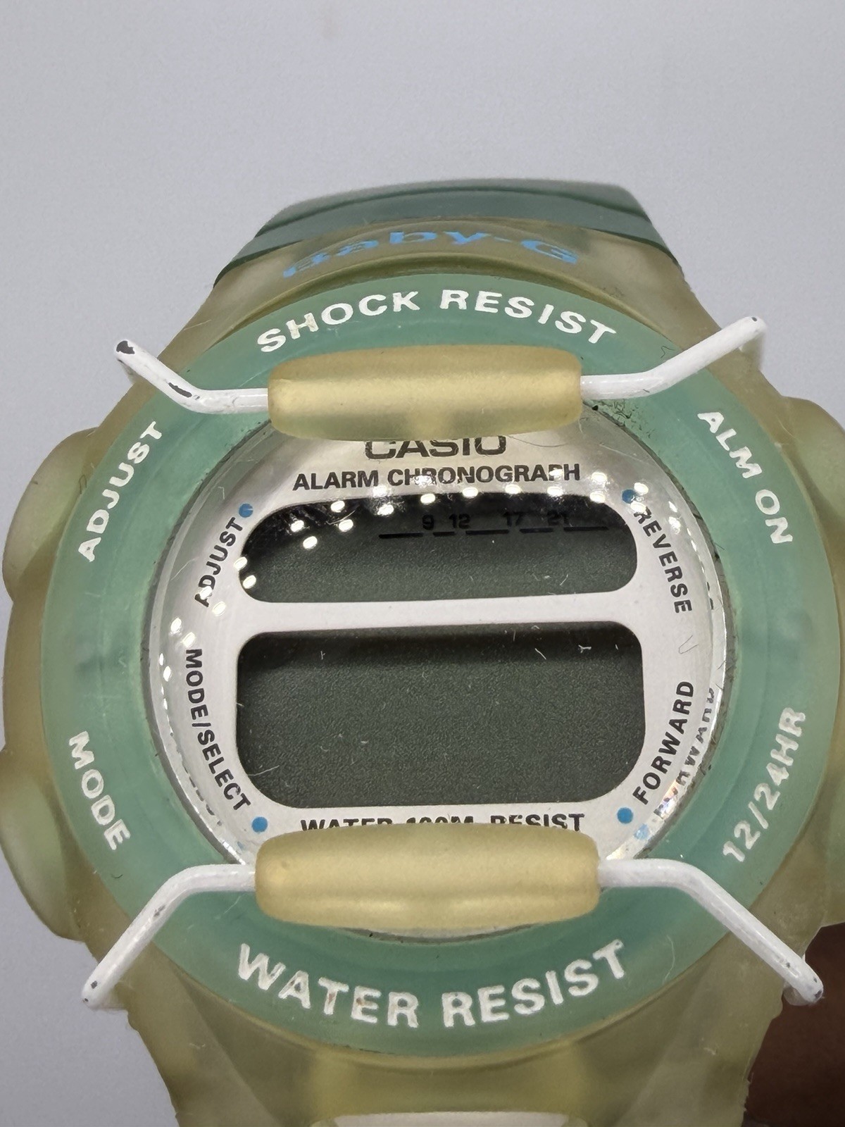 Vintage Casio Baby-G BG-142 1564 Digital Watch Green Translucent 10BAR