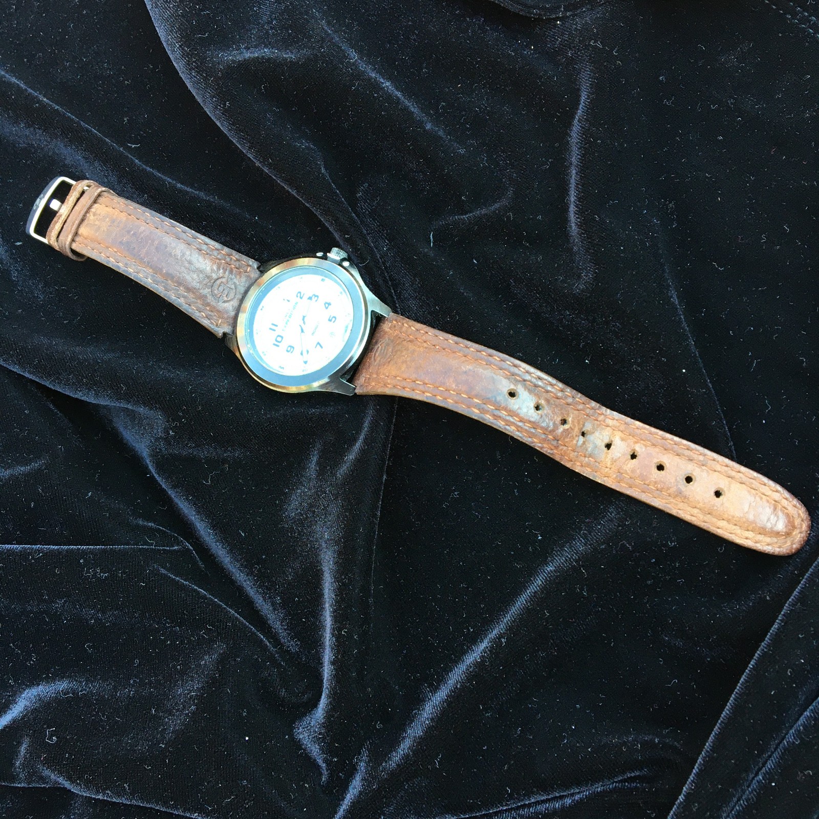 TIMEX EXPEDITION Watch Indiglo Cream Dial 905 03 Men’s FULL WORKING Vntge *READ*