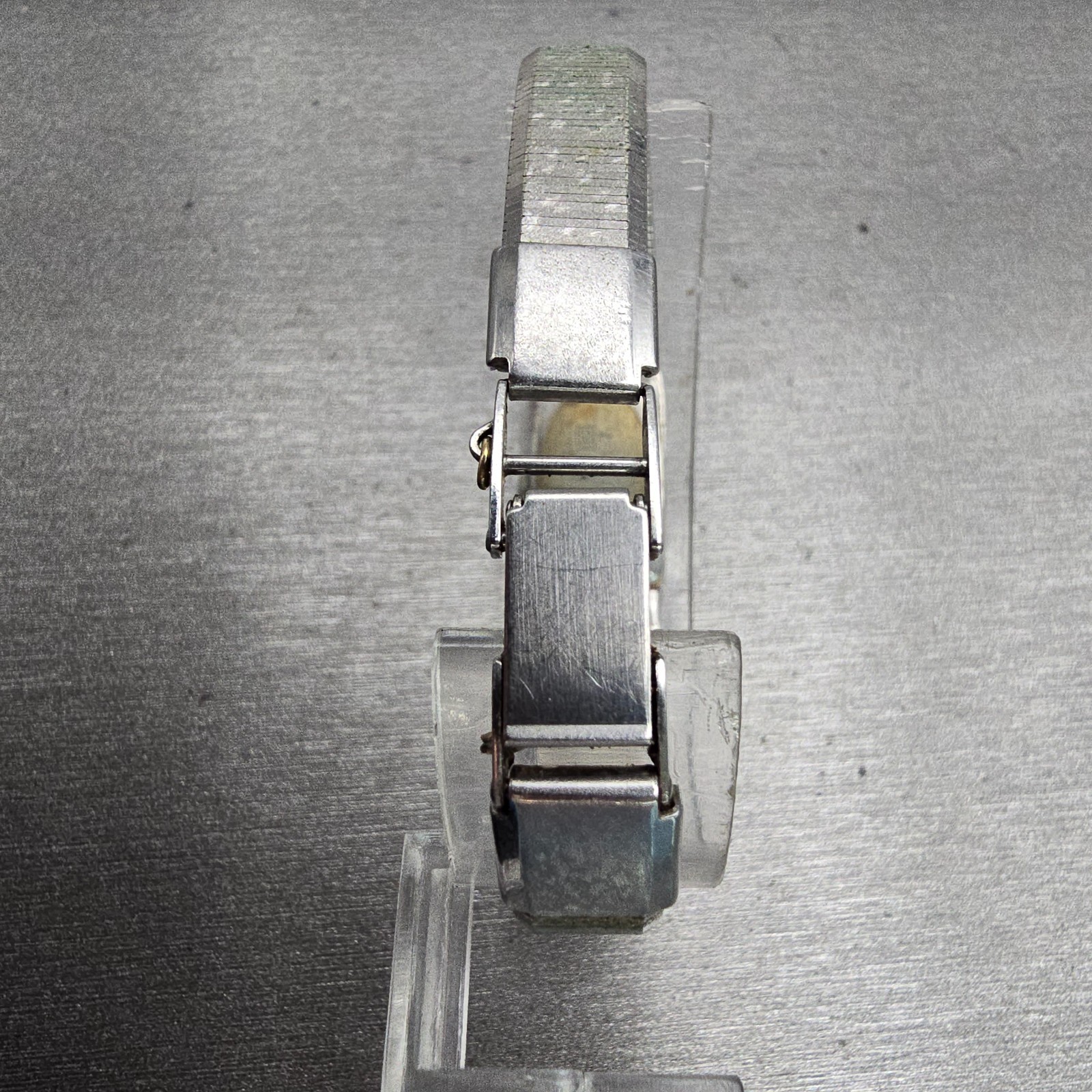 Seiko Watch Women 12mm Silver Dial Silver Tone Rectangle 2E20-5029 New Battery
