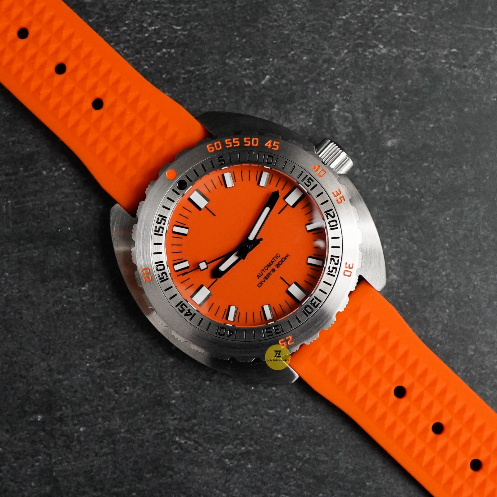 42mm DX Style Orange Dial NO LOGO Mod Watch NH35A Automatic Movement