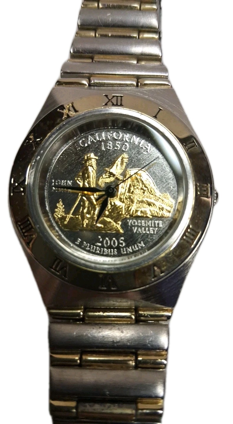 Collectable 2005 California Quarter Watch 2 Tone Silver/Gold Excellent Condition