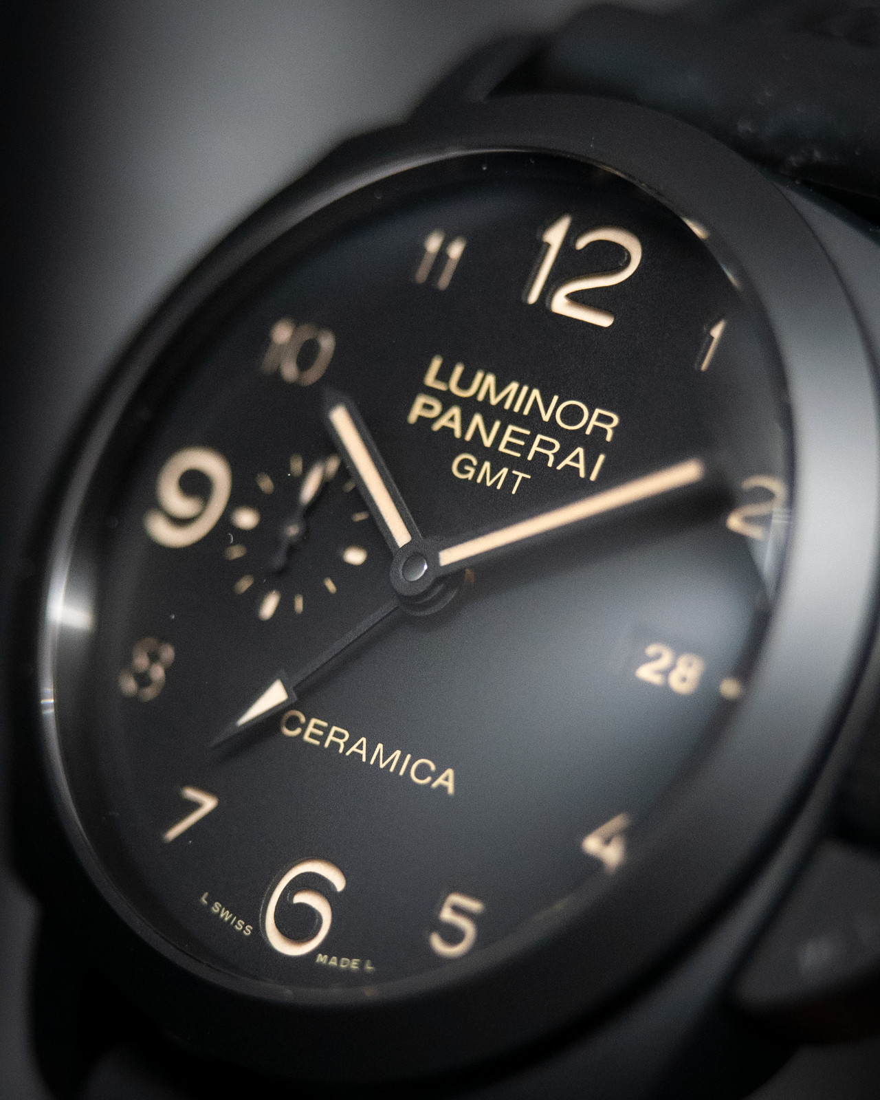 Panerai Luminor GMT Ceramic PAM01441 44mm Black Dial Box & Papers Full Set