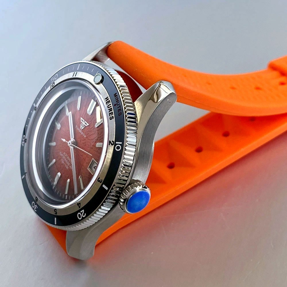 20ATM Tandorio New 40mm Domed Sapphire Automatic Date NH35 PT5000 Men Watch Lume