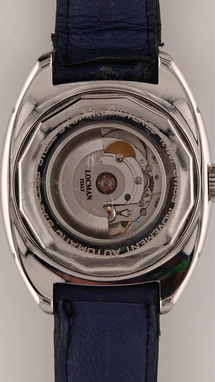 Locman 1970 Automatic Swiss Movement – Condition NOS Label RARE Blue
