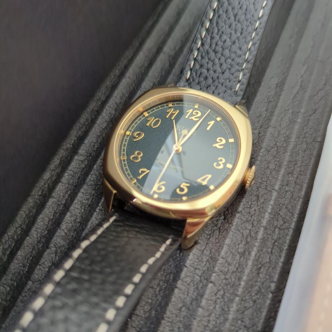 KUOE Kyoto Royal Smith 90-008 Automatic Watch Green Dial Gold Tone Box Set