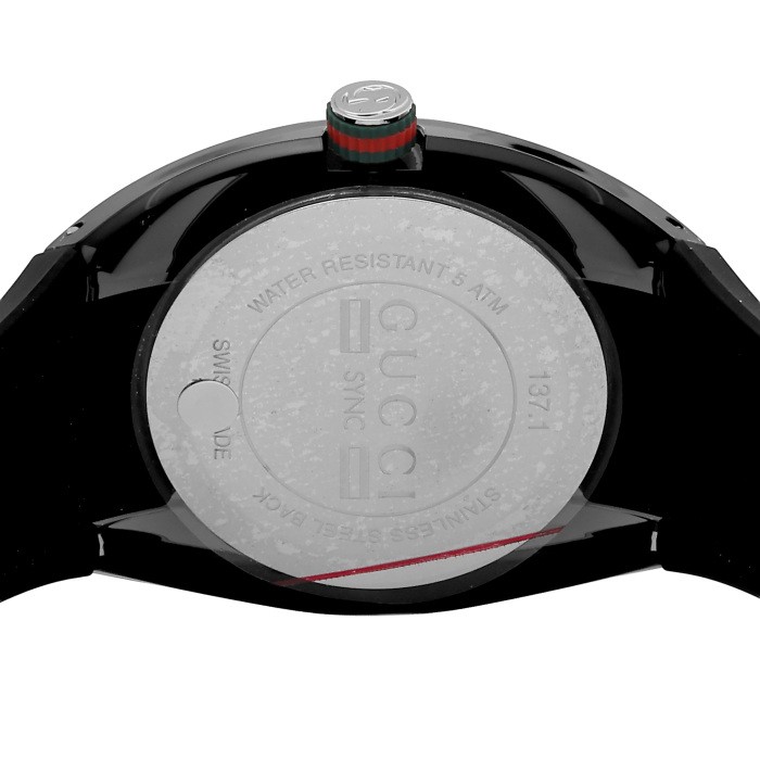 Gucci Sync YA137101 Stainless Steel 46.0mm Black Dial Quartz Wristwatch #YKW1085
