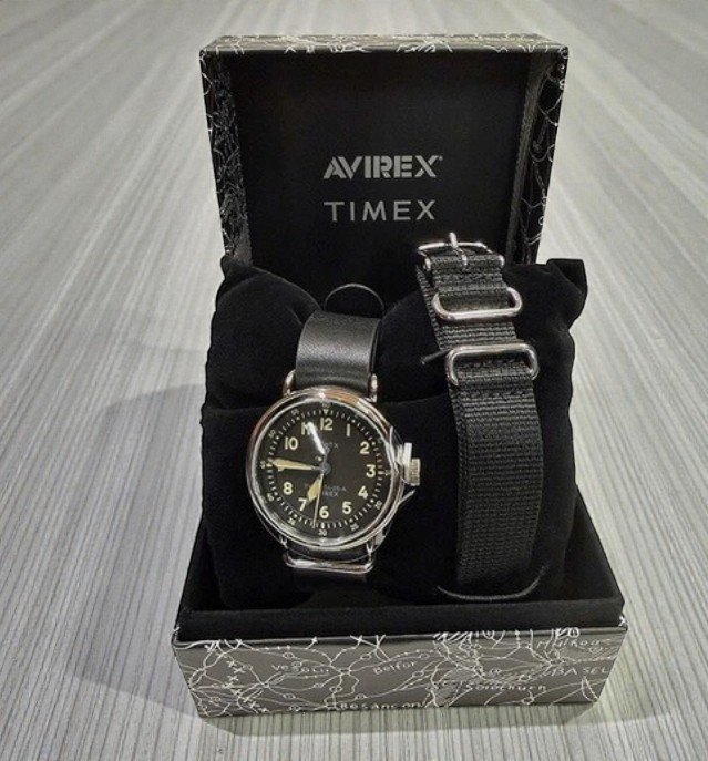 AVIREX TIMEX TYPE-25A 38mm Black ＆ Black Watch 7835973002 MIDGET 50th