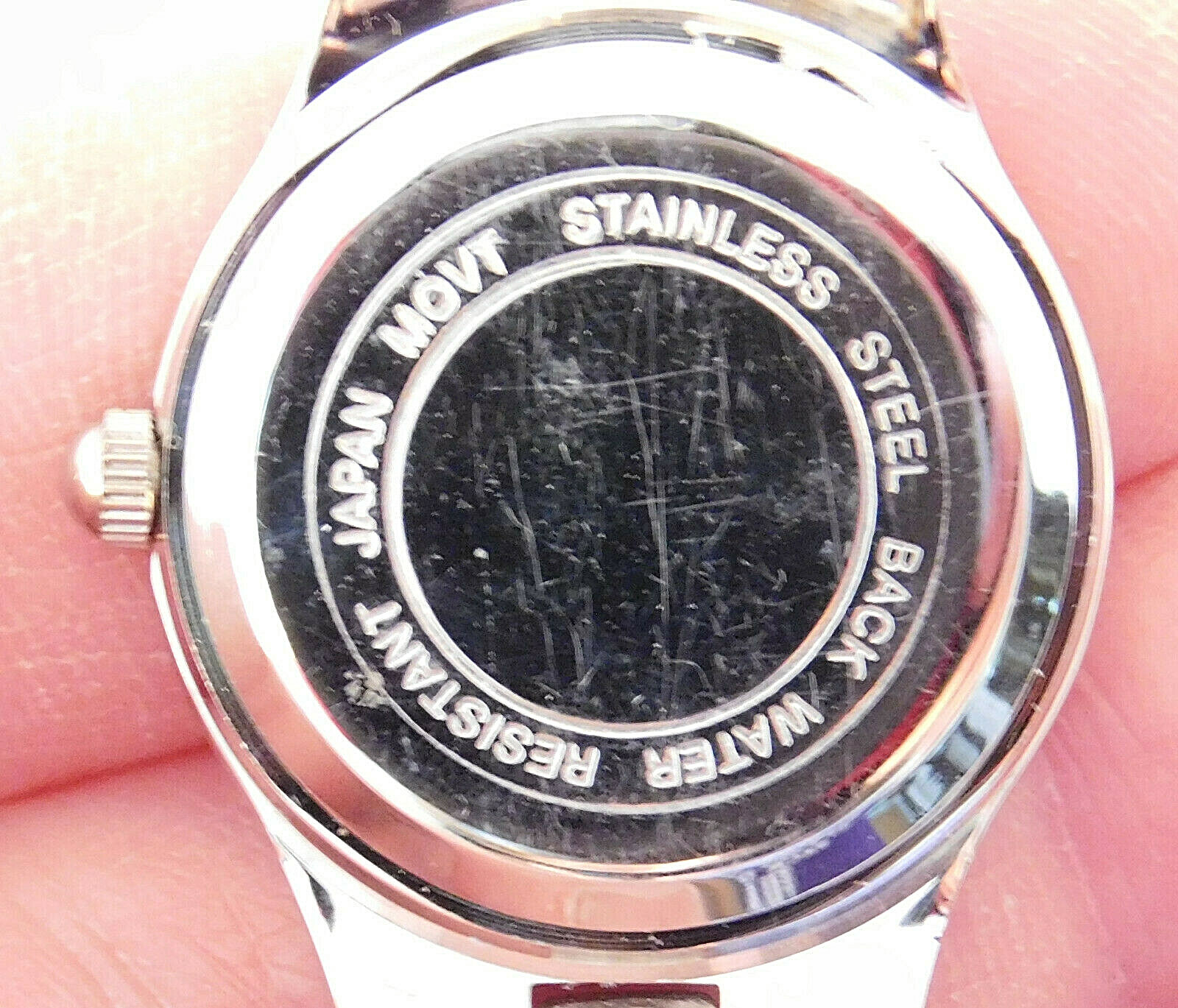 Working Cardini Watch, MOP Face, Hour Marks on Bezel, 7.5″ Band, Good Condition