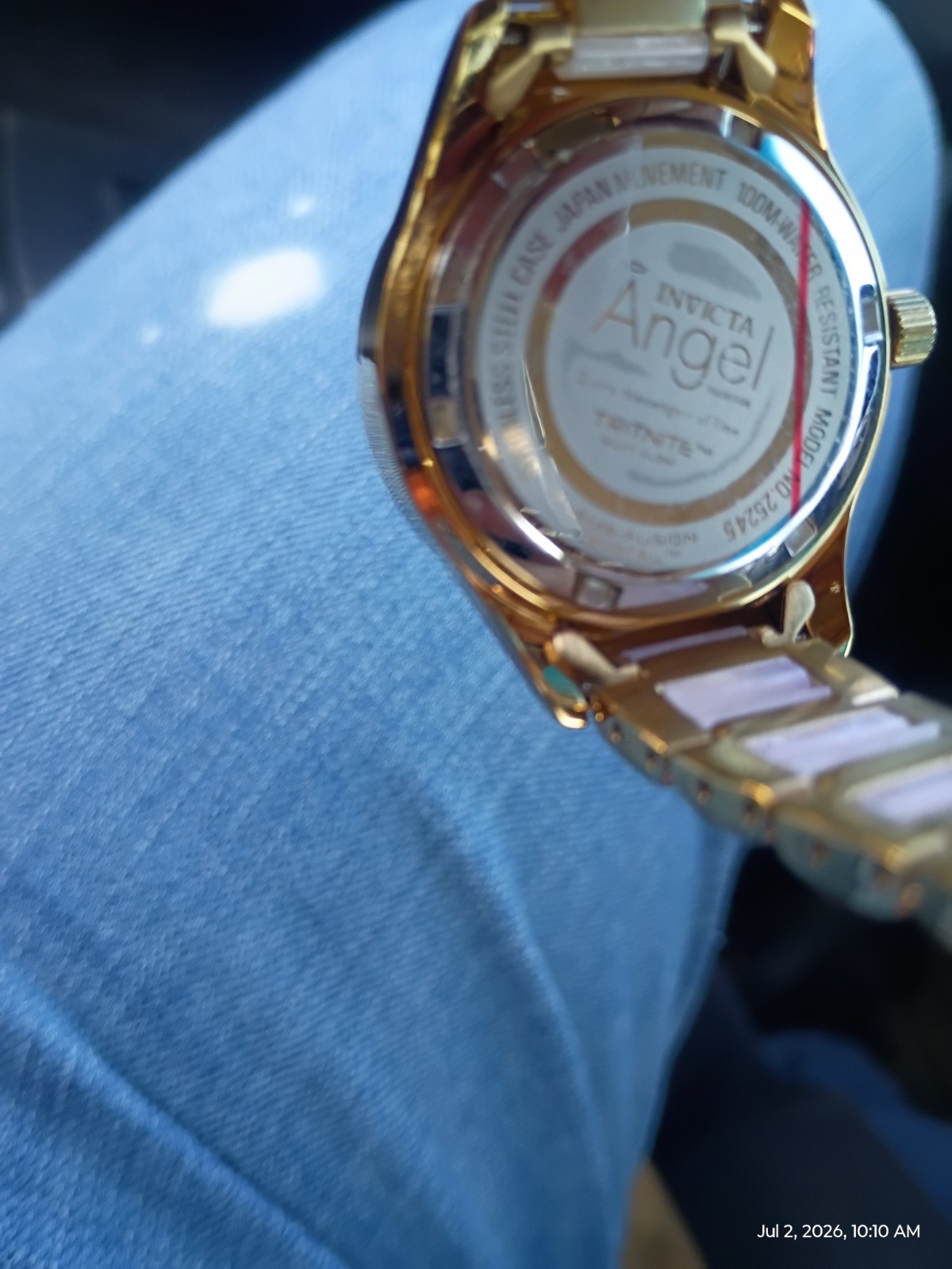 Invicta Angel Women’s Quartz Analog Two-Tone Steel Bracelet Watch 100m
