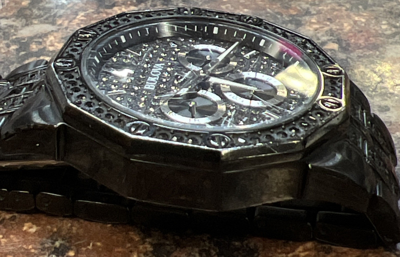 Bulova Octava Black Crystal Stainless Steel 98C134 Chronograph a-2