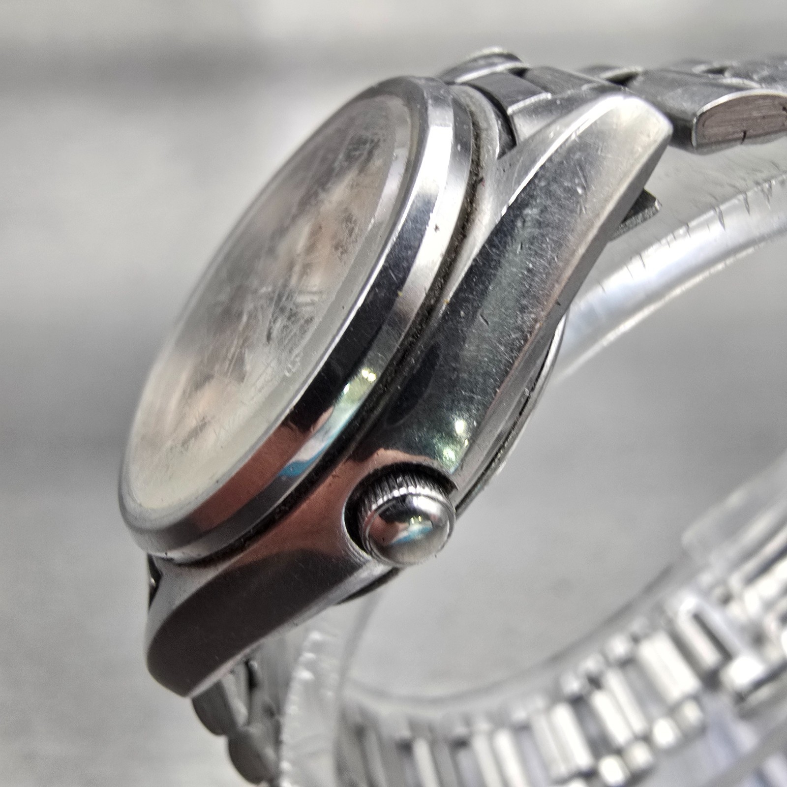 Seiko SQ Watch Women 24mm Bronze Dial Silver Tone Daydate 3423-0099 New Battery