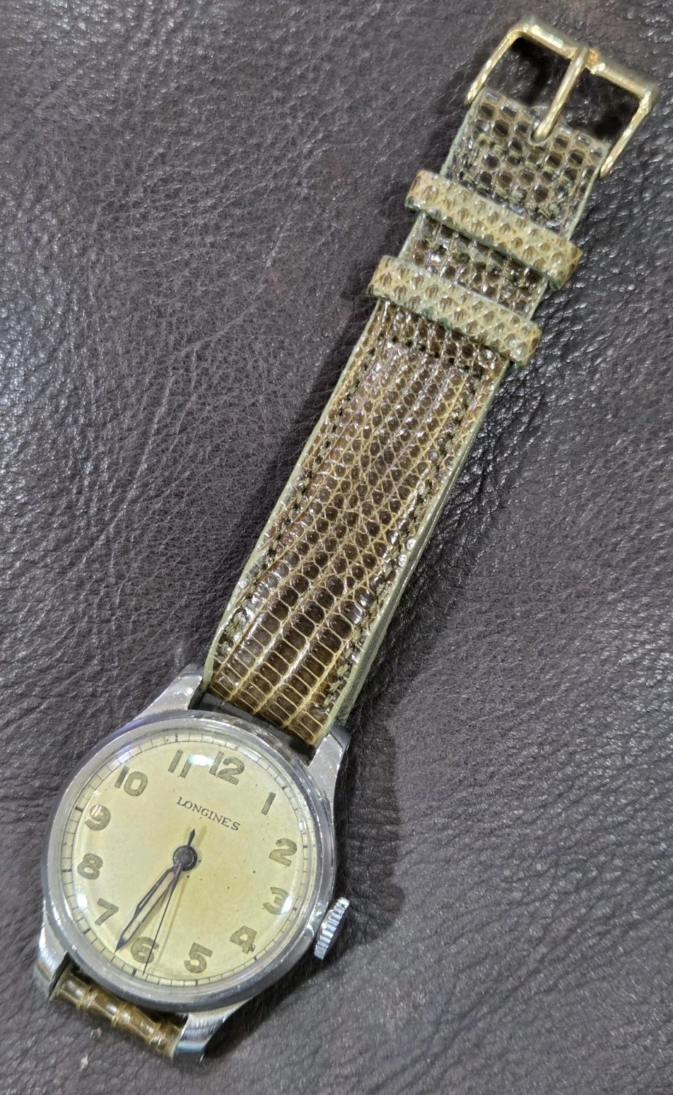1940s Longines military-style WW 2 Aviator Pilot Caliber 12.68N Wristwatch