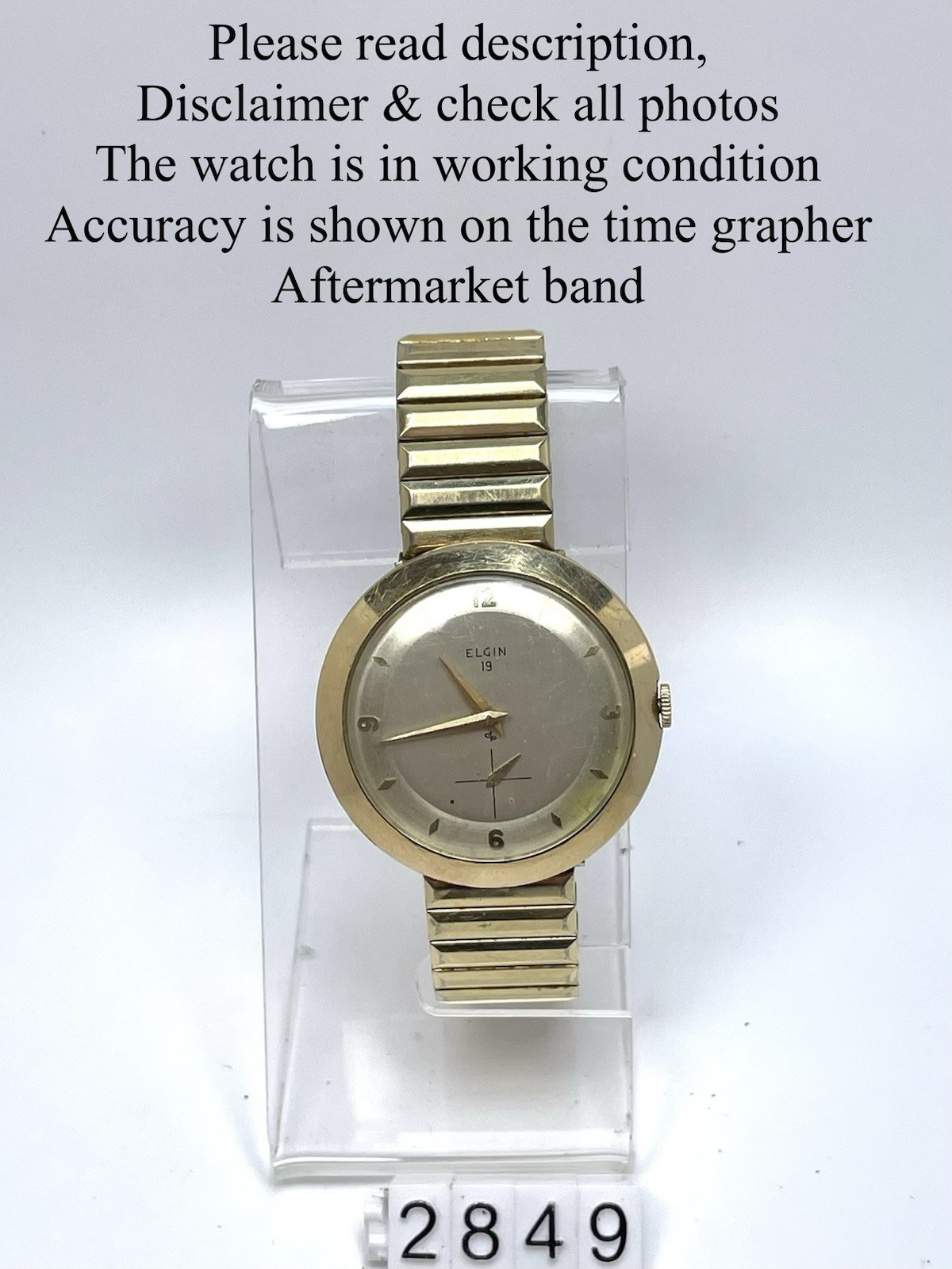 Vintage Elgin 19 Jewels Manual Wind Watch Ref. 5734 In Good Working Condition.