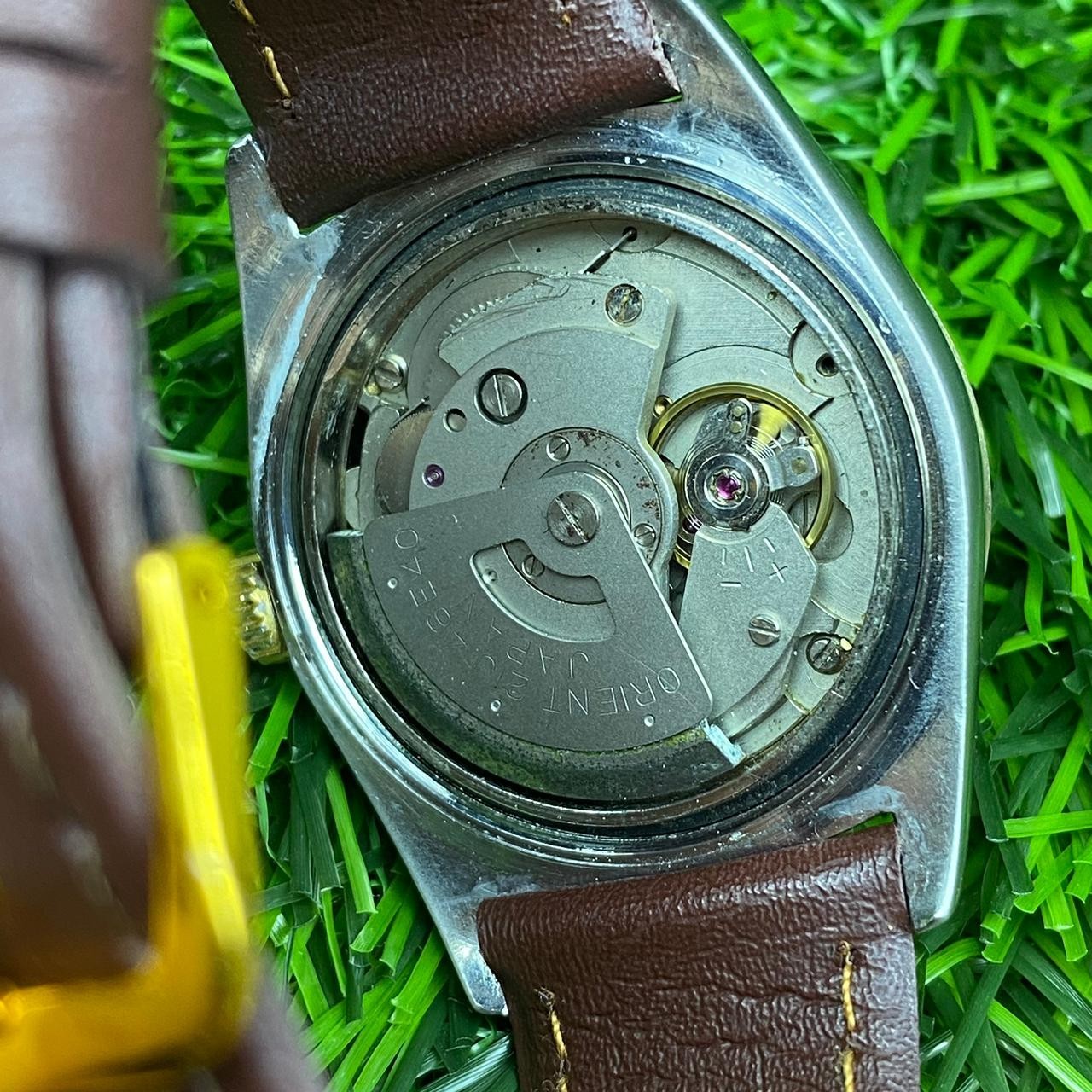 Rare Orient President Automatic Day Date Gold Dial Roman Day Date Watch Vintage