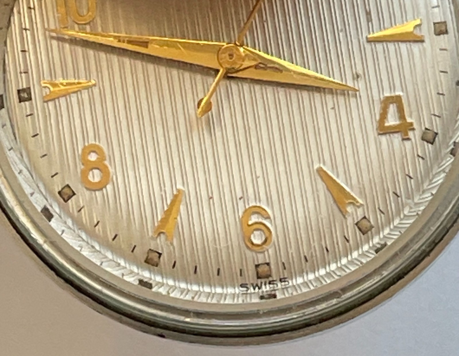 Vintage Bulova 1954 Linen Dial Manual Wind Watch Swiss 10K Rolled Gold Repair