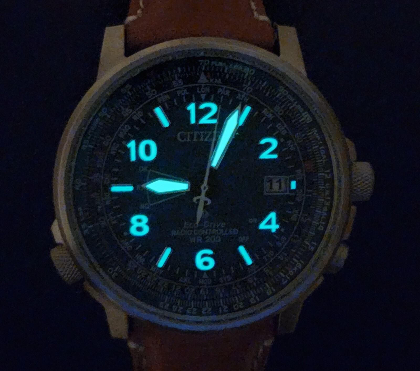 Citizen Air Skyhawk Promaster Sapphire Blue Dial Leather Watch CB0240-11L