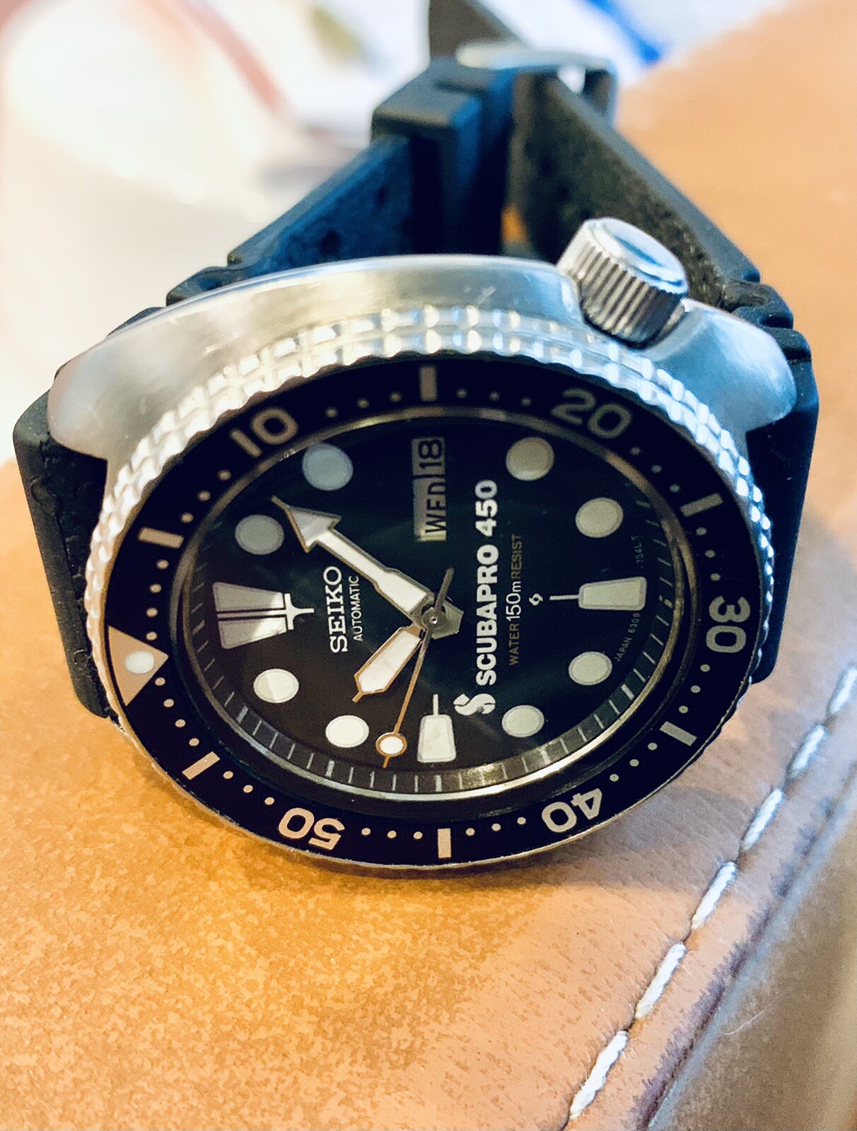 SEIKO 1984 VINT 6309-7049″TURTLE” SCUBAPRO 450 DIVERS WATCH,AUTO JAPAN MOVM’T A