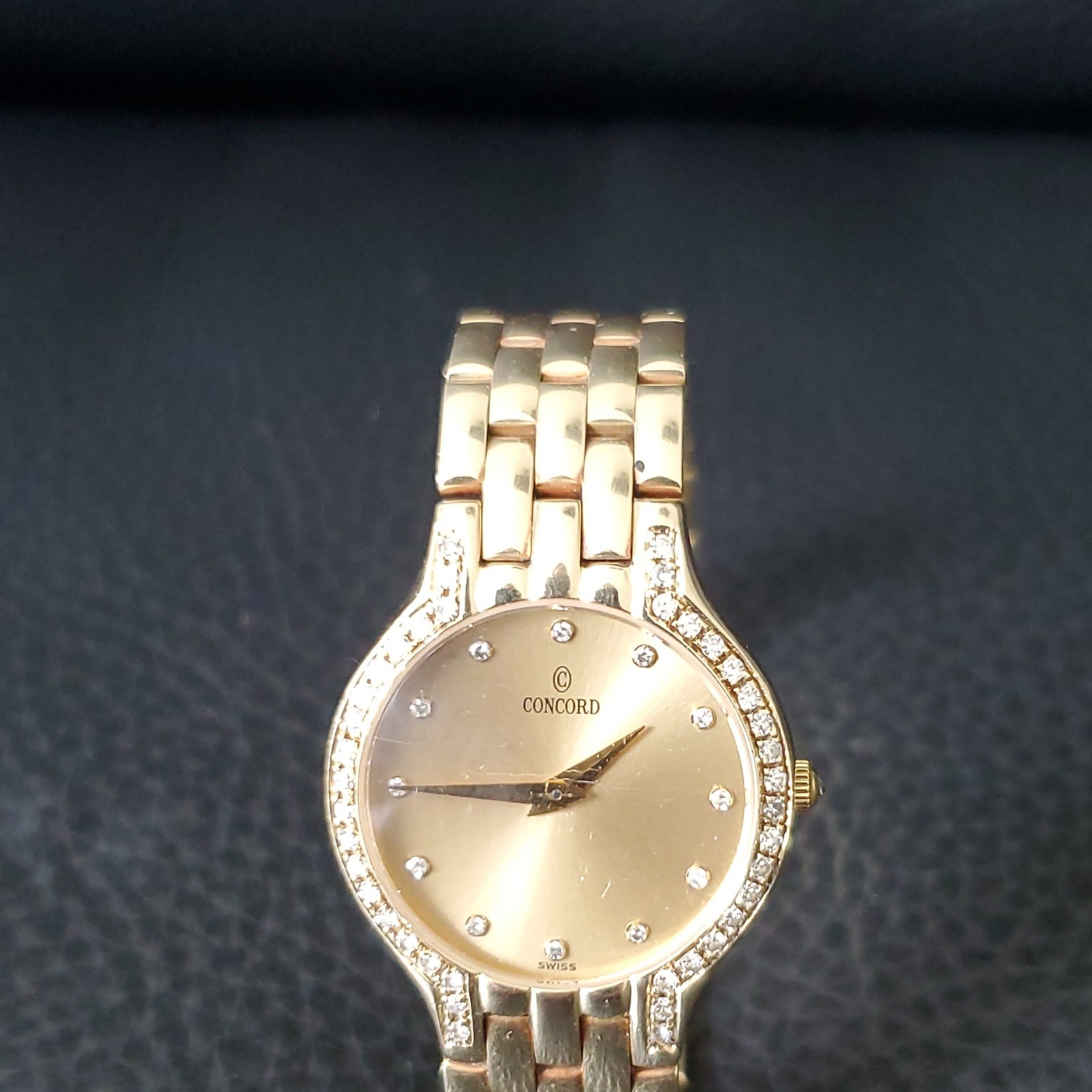 ​Ladies Concord 14K Gold Diamond Watch Vintage 29-62-26 Solid Gold Bracelet
