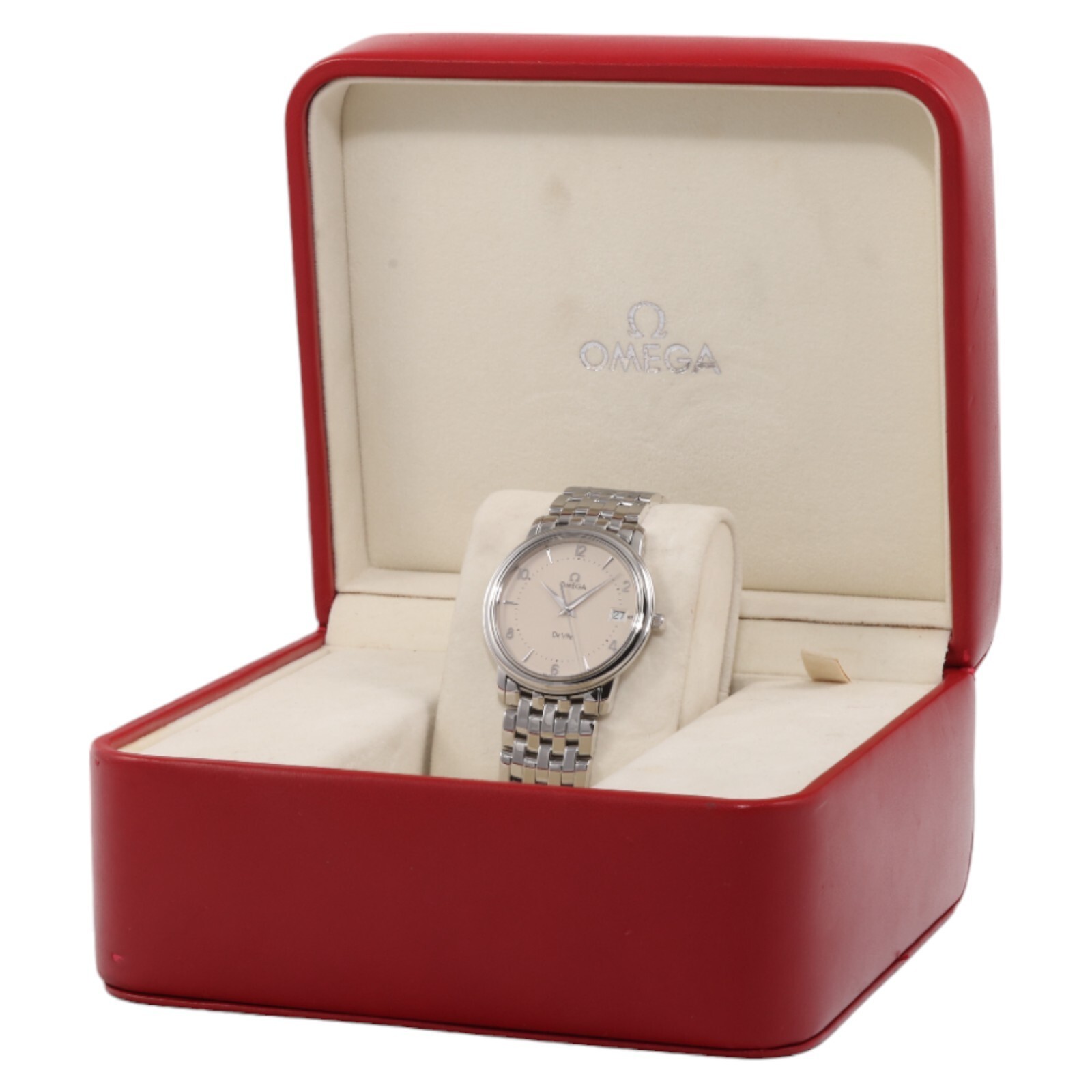 Omega DeVille 34mm Silver Dial Stainless Steel Quartz Slim 4510.30 Box Only