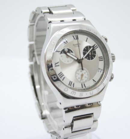 Condition with and Operational Check Swatch IRONY Quartz Chronograph Roman Dial