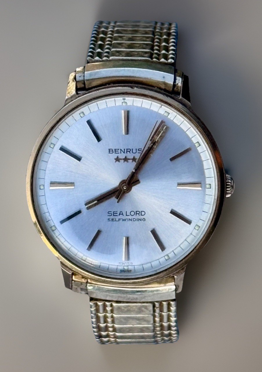 1960s Benrus Sea Lord Automatic Watch Series 1345 W/ Original Box – RUNS Vtg