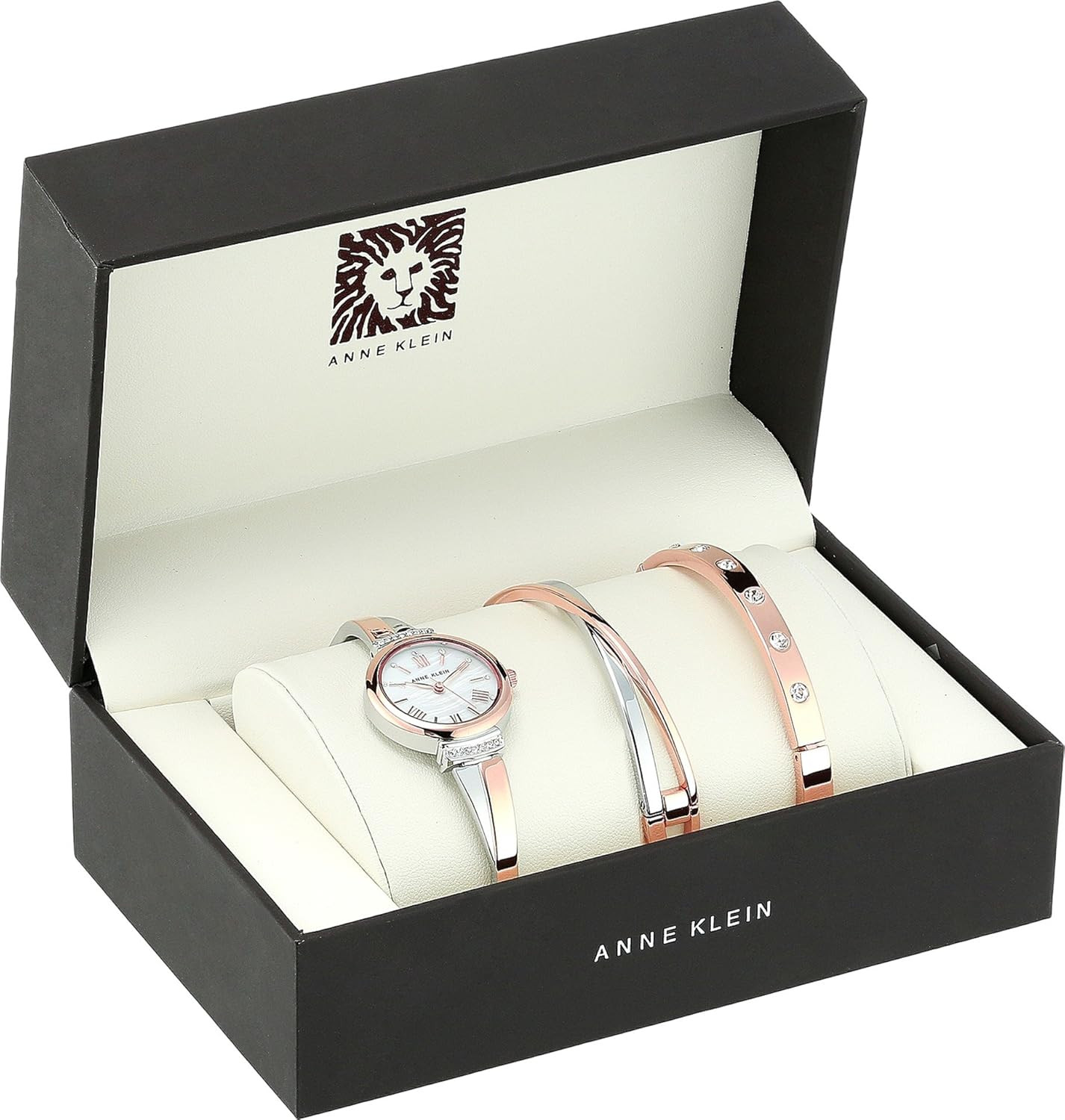 Women’S Premium Crystal Accented Bangle Watch Set, AK/2245