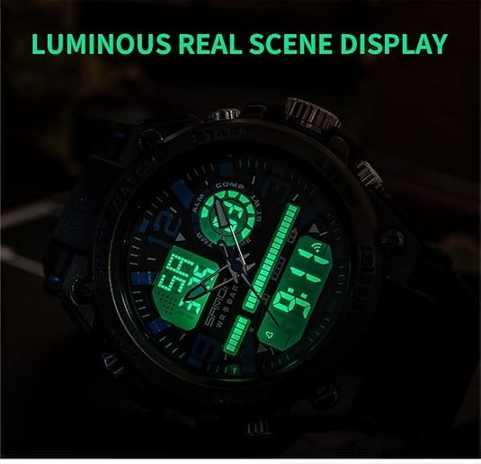 Reloj Para Hombre Relojes De Cuarzo Reloj Militar Digital Deportivo De Buceo NEW
