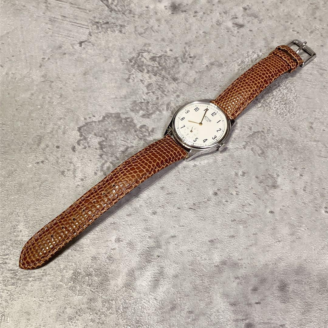 KUOE Kyoto Old Smith 90-001 Watch Stainless Steel Leather Working from Japan