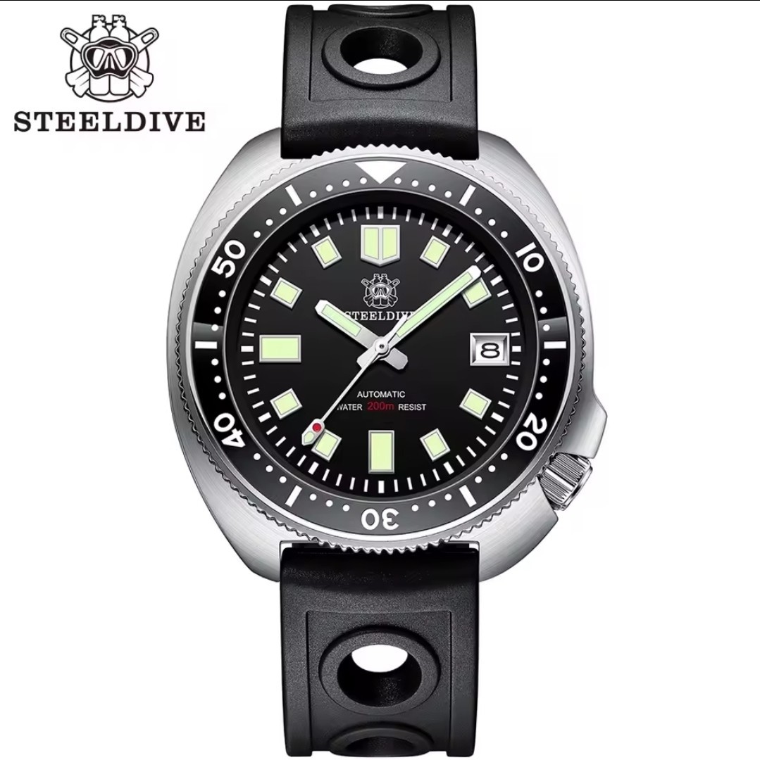 Steeldive SD1970 Turtle Captain Willard NH35 Seiko Sapphire Diving Watch Rubber