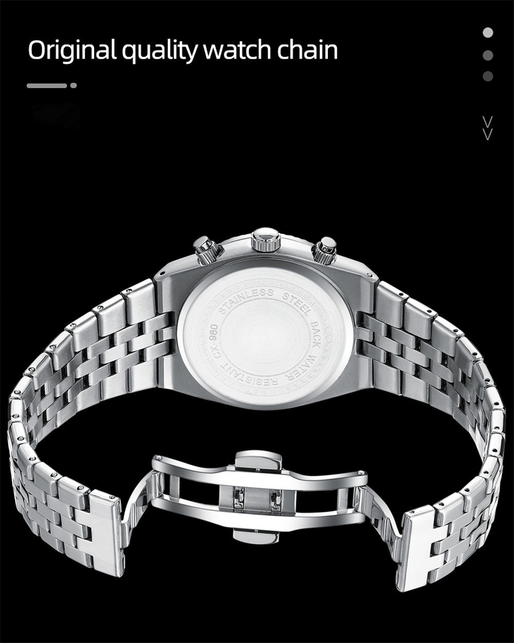 CHENXI Men Quartz Watch Chronograph Wristwatch Six-hands Male Business Watches