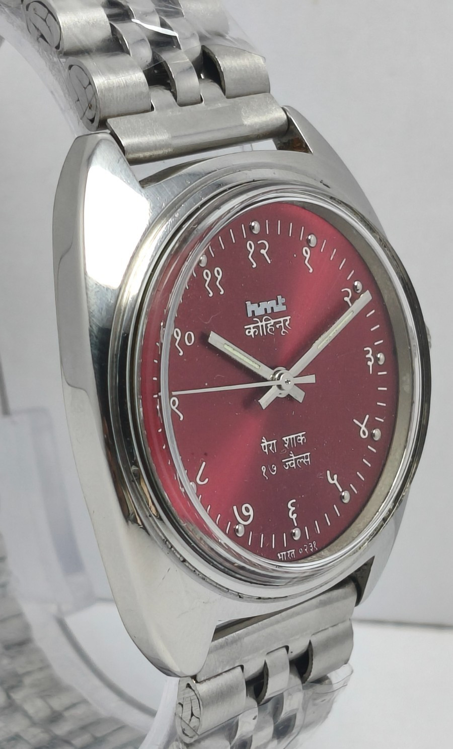 HMT Kohinoor Devnagri 17J Winding Wrist Watch For Men’s In Working Condition