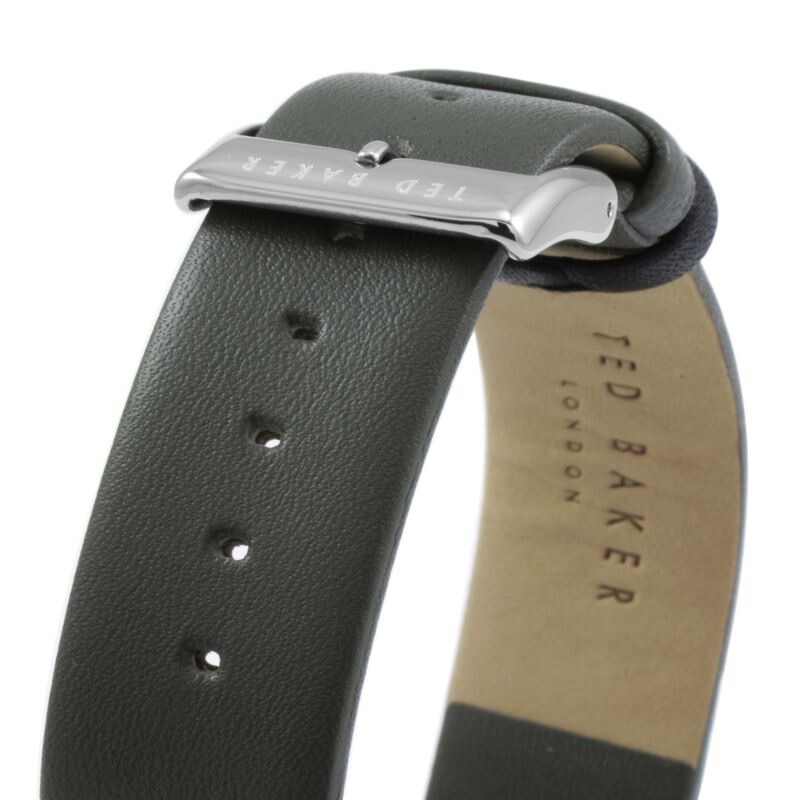 RARE Ted Baker Watch TE1093 Men’s Round Leather Strap Water Resistant 10009291