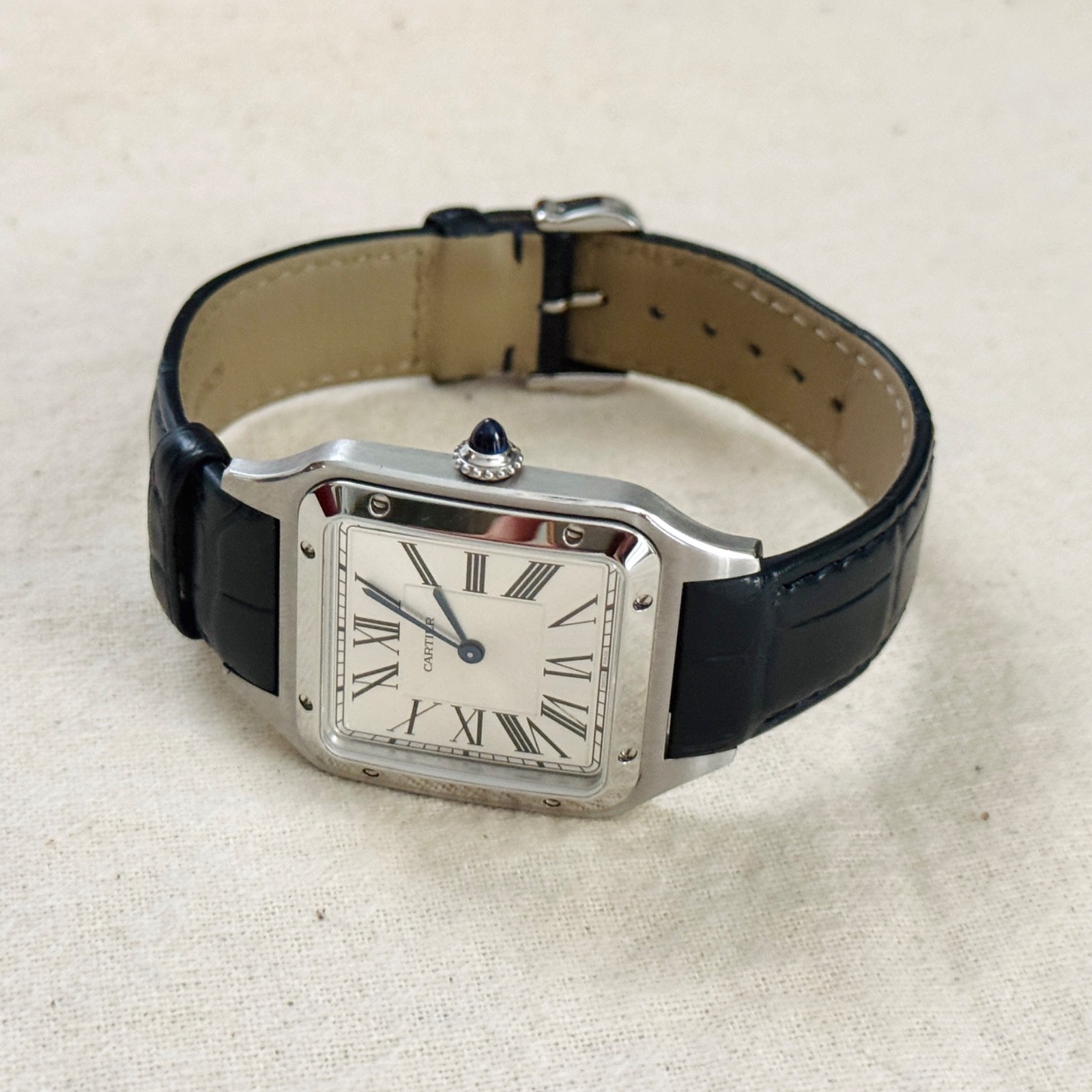 Cartier Santos-Dumont WSSA0022 Large Steel Full Set Box Papers