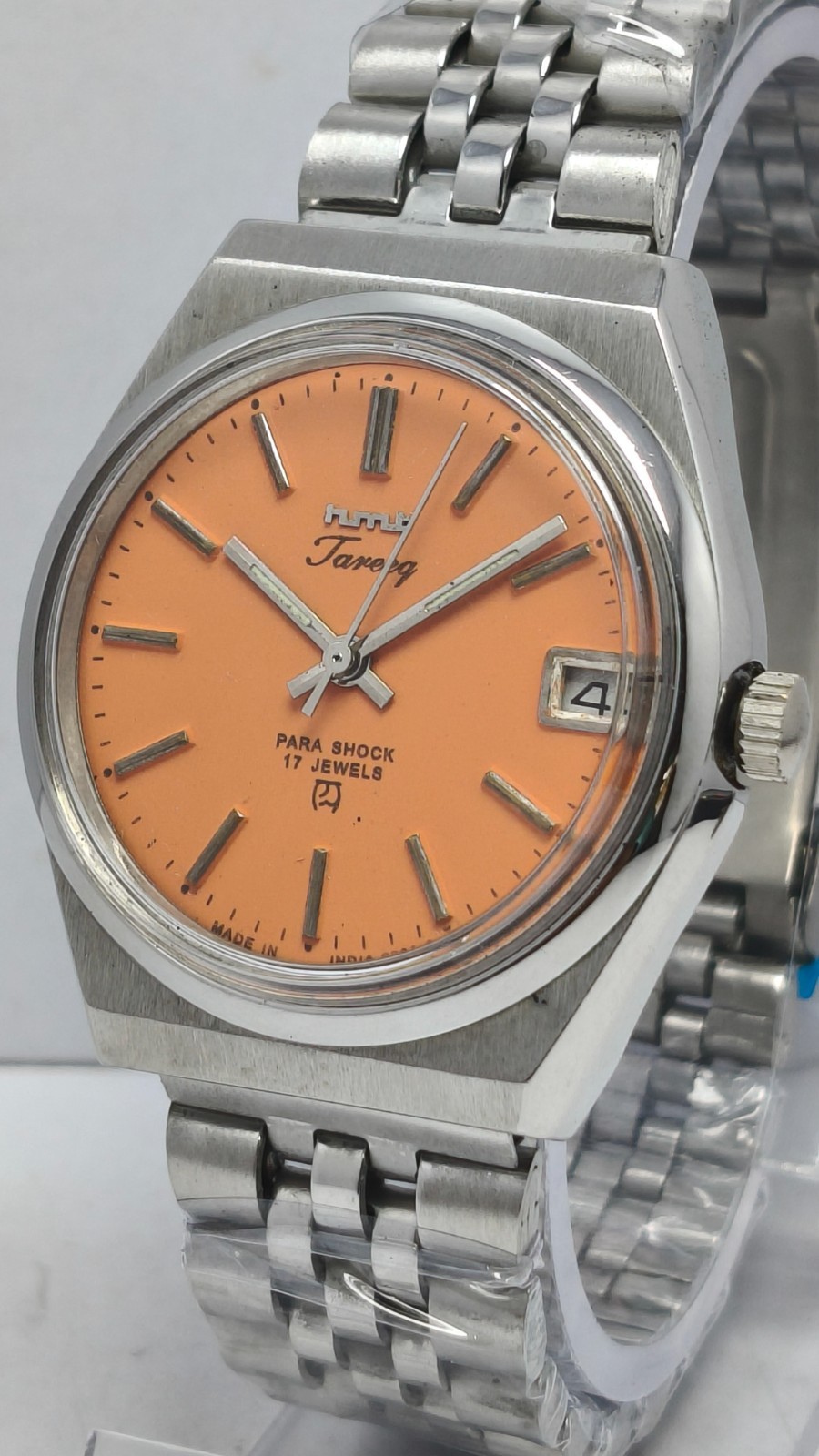 HMT Tareeq 17J Hand Winding Date Wrist Watch For Men’s In Working Condition
