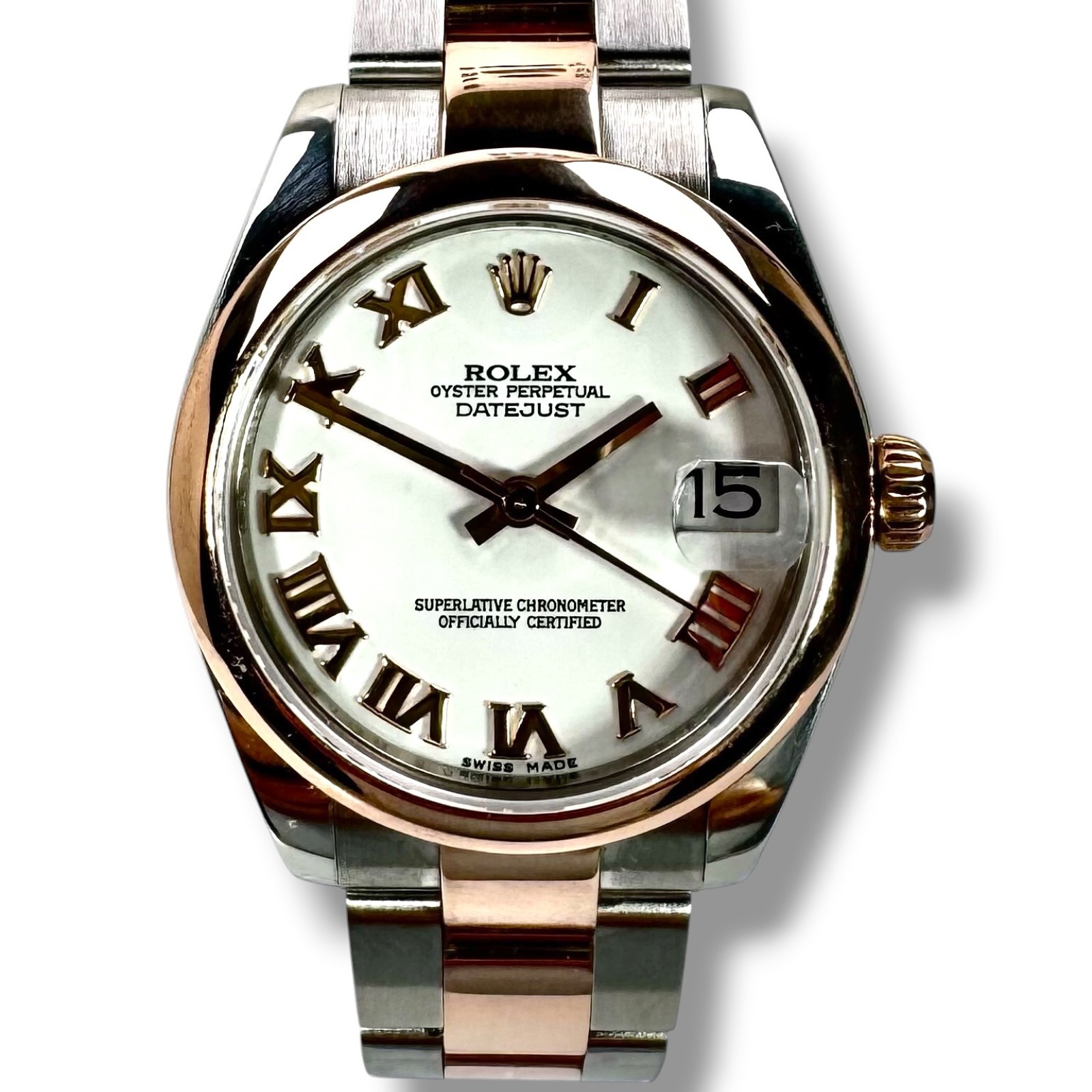 31 MM Rolex Datejust 178241 18 KT Rose Gold & Steel
