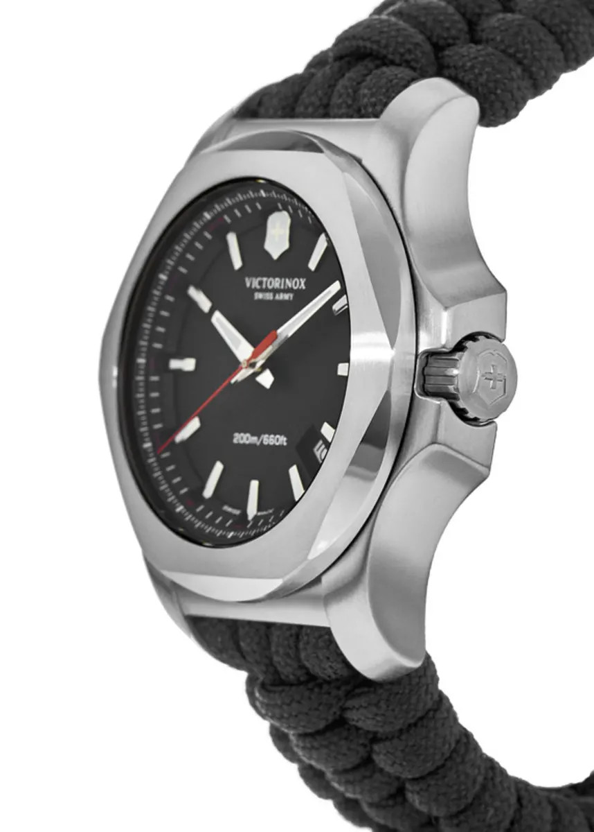VICTORINOX I.N.O.X. Men’s 241726 Black Swiss Quartz Watch 43mm MSRP $750