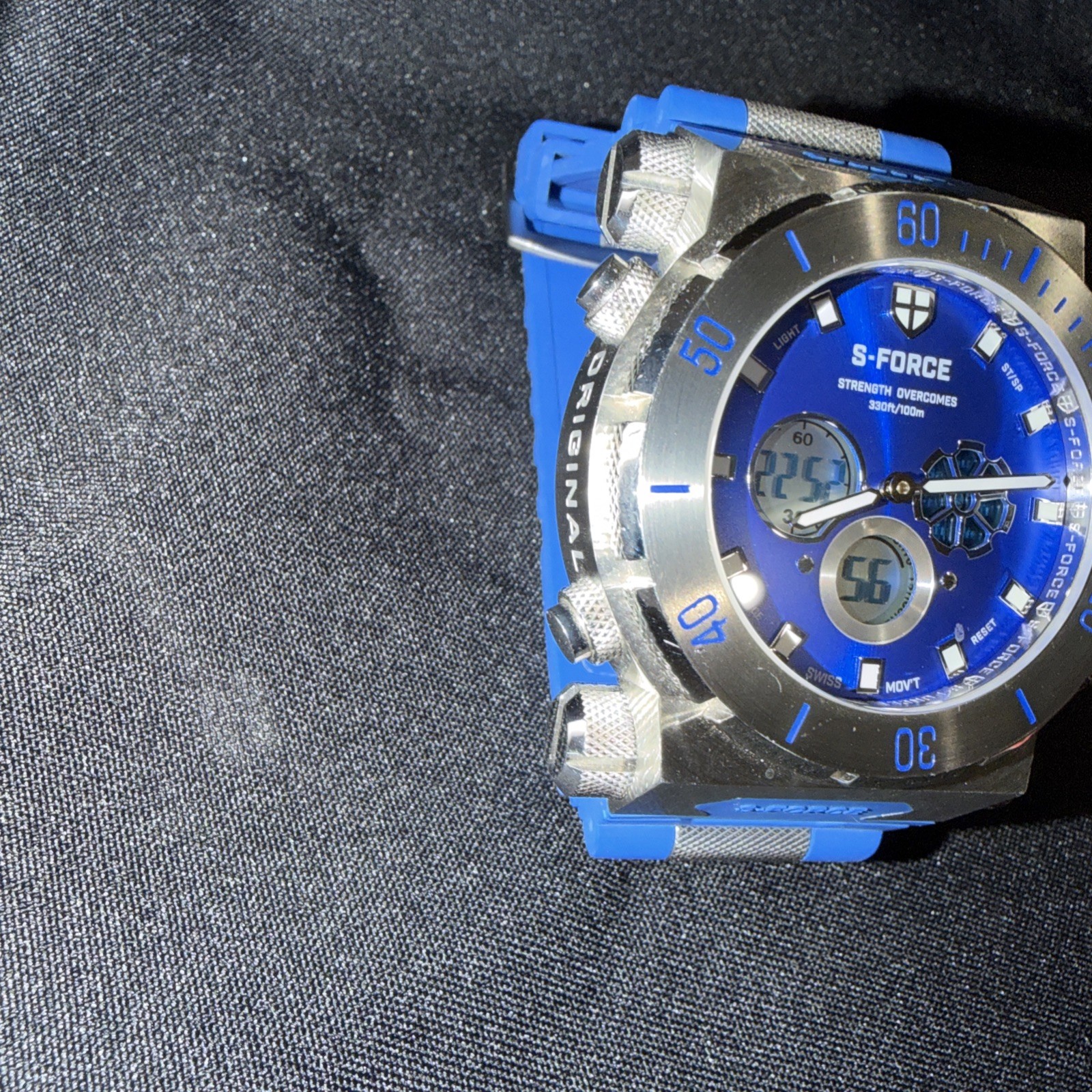 S-Force 50MM Silver Blue Watch. Preloved