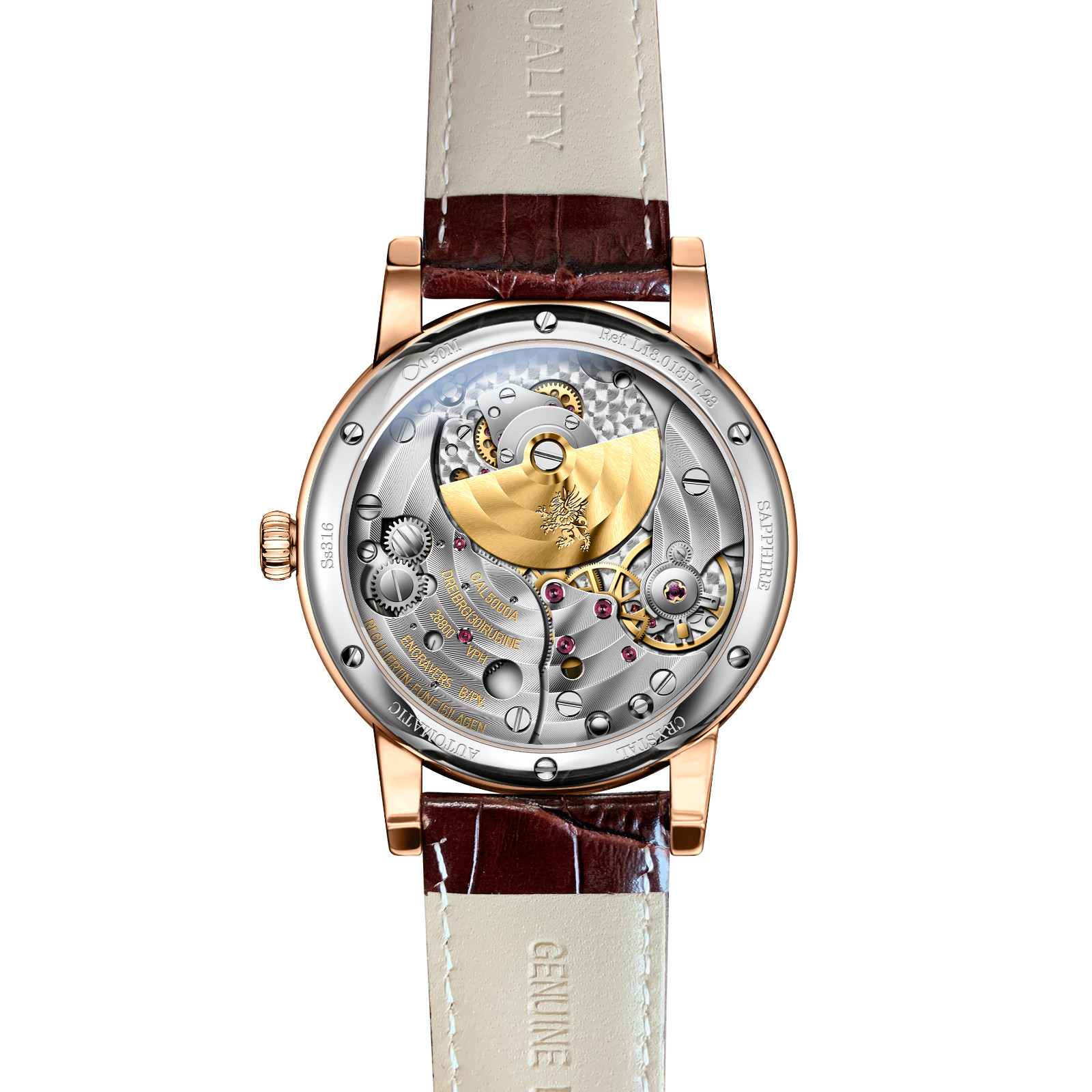 LOBINNI Men Automatic Watch 40mm Mechanical Wristwatch Hangzhou 5000 Micro Rotor