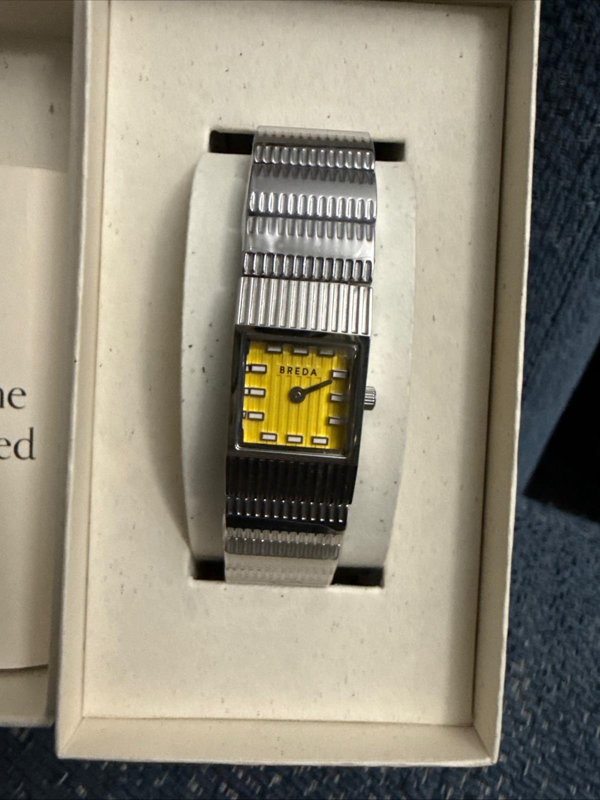 Breda Groove Square Bracelet Watch, 16mm
