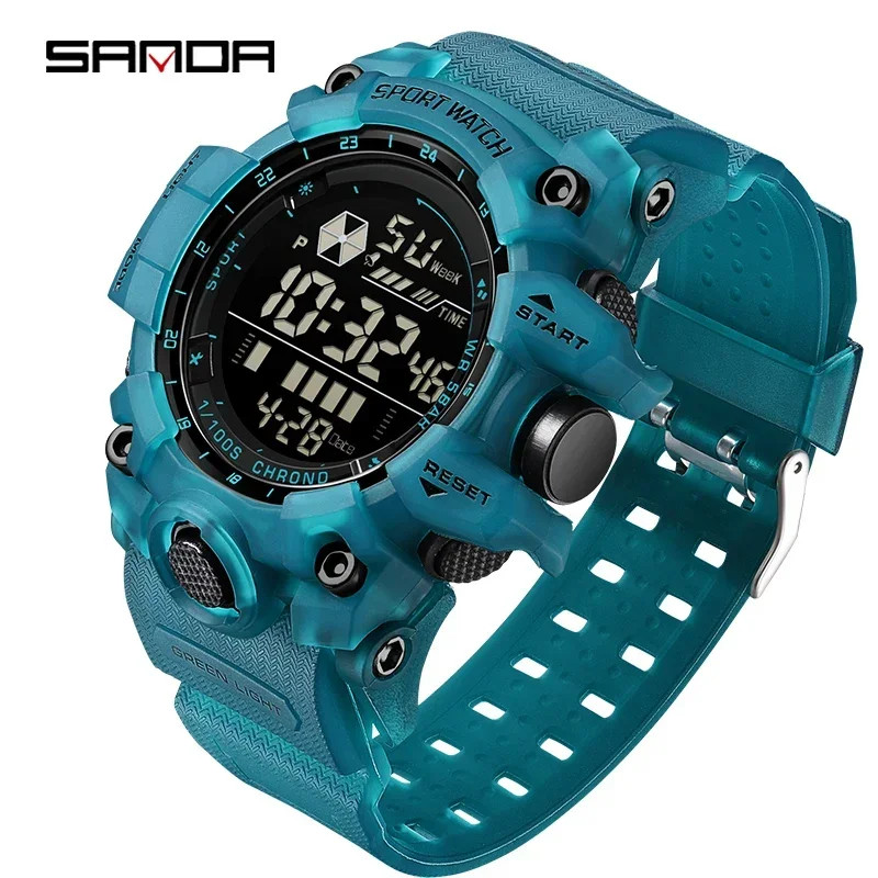 Men’s Waterproof Analog Digital Sports Watch LED Multifunction Outdoor Big Dial