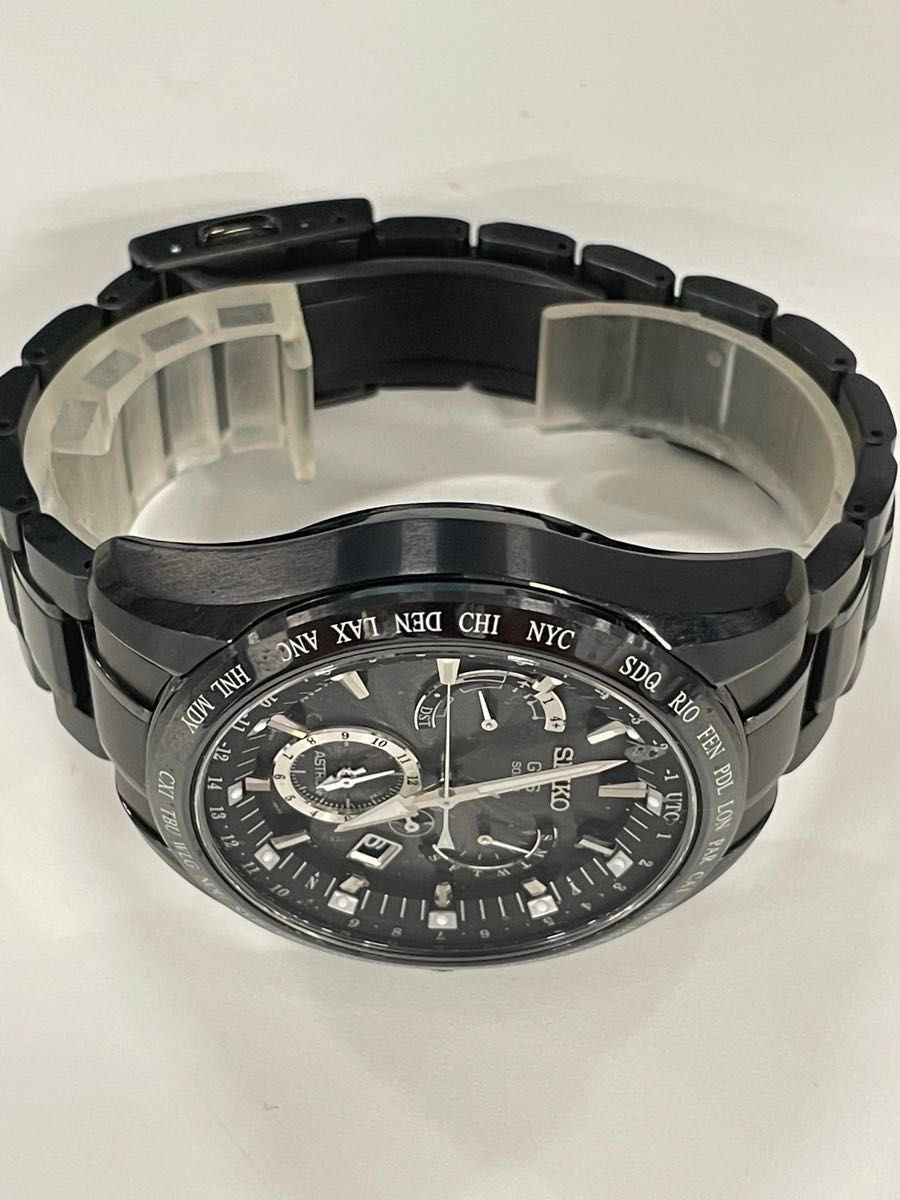 Seiko Astron SBXB049 GPS Solar Titanium Watch Used