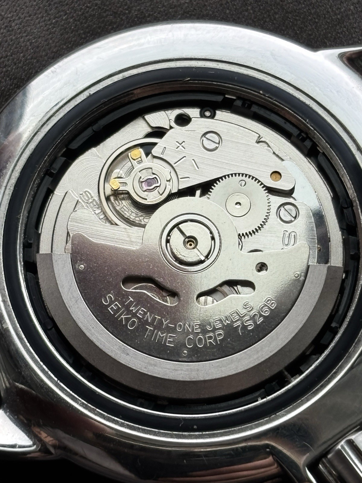 Seiko Black Monster 21J 7S26-0350 Automatic Diver 200m Day/Date Black Dial 42mm