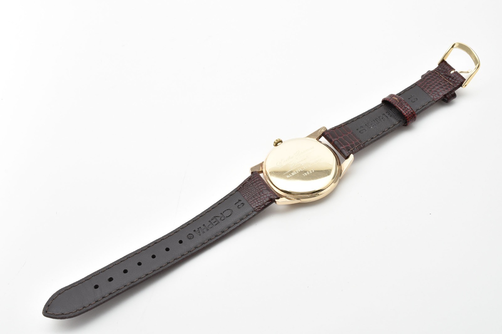 [Exc+5 New Belt] SEIKO Cronos Special 15033 Gold 36mm Men’s Manual Vintage Watch
