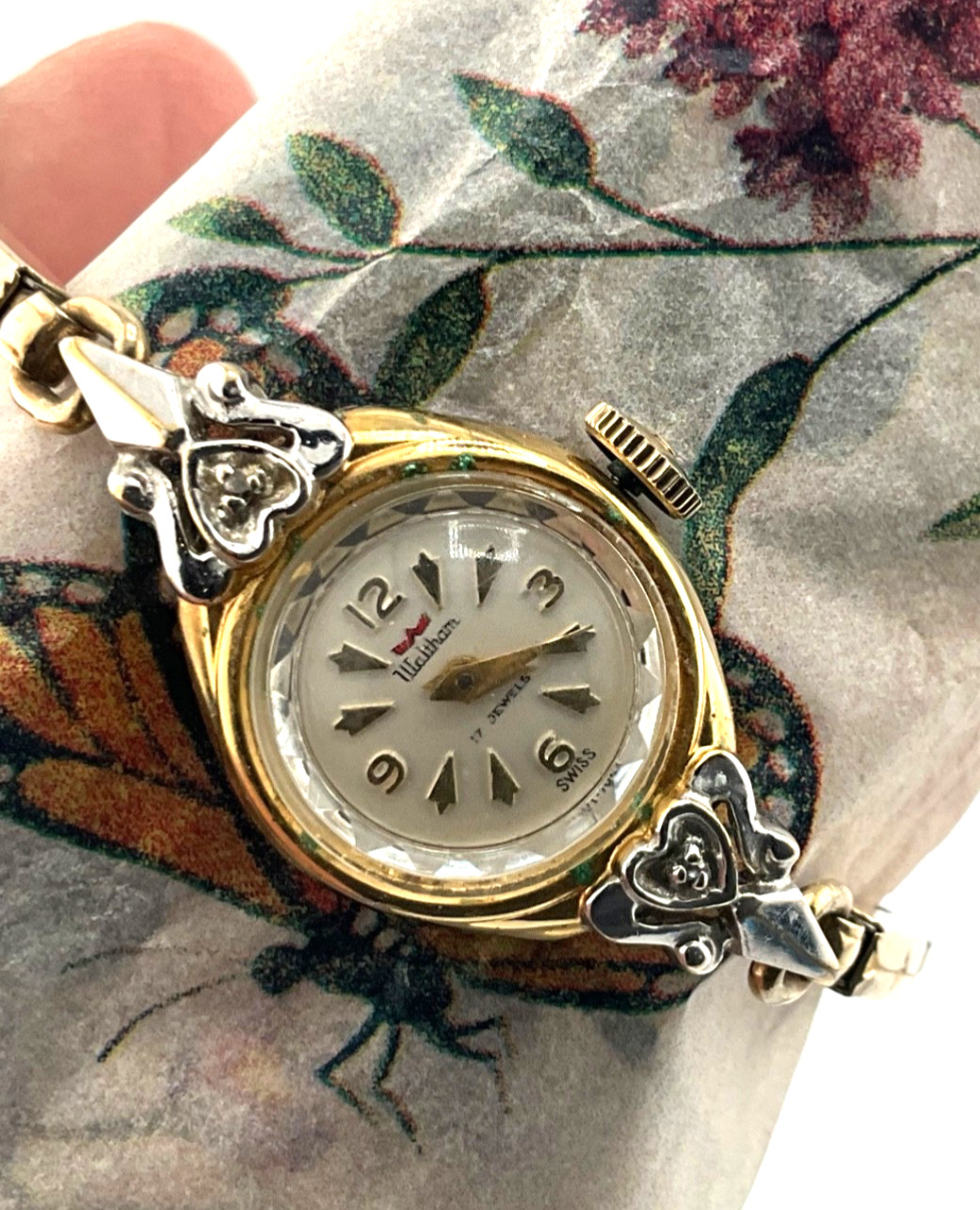 Vintage MCM Waltham Women’s Cocktail Watch 17 Jewels Swiss Wind Up Manual GF