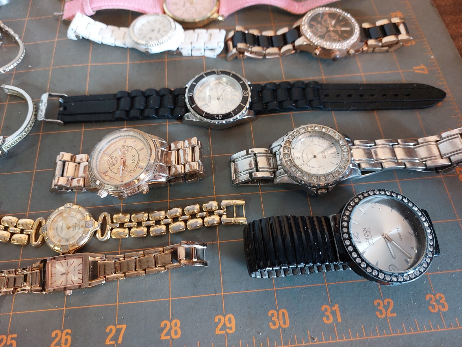 Large Lot of Various Styles Fashion Watches Untested Need Batteries Geneva Anne