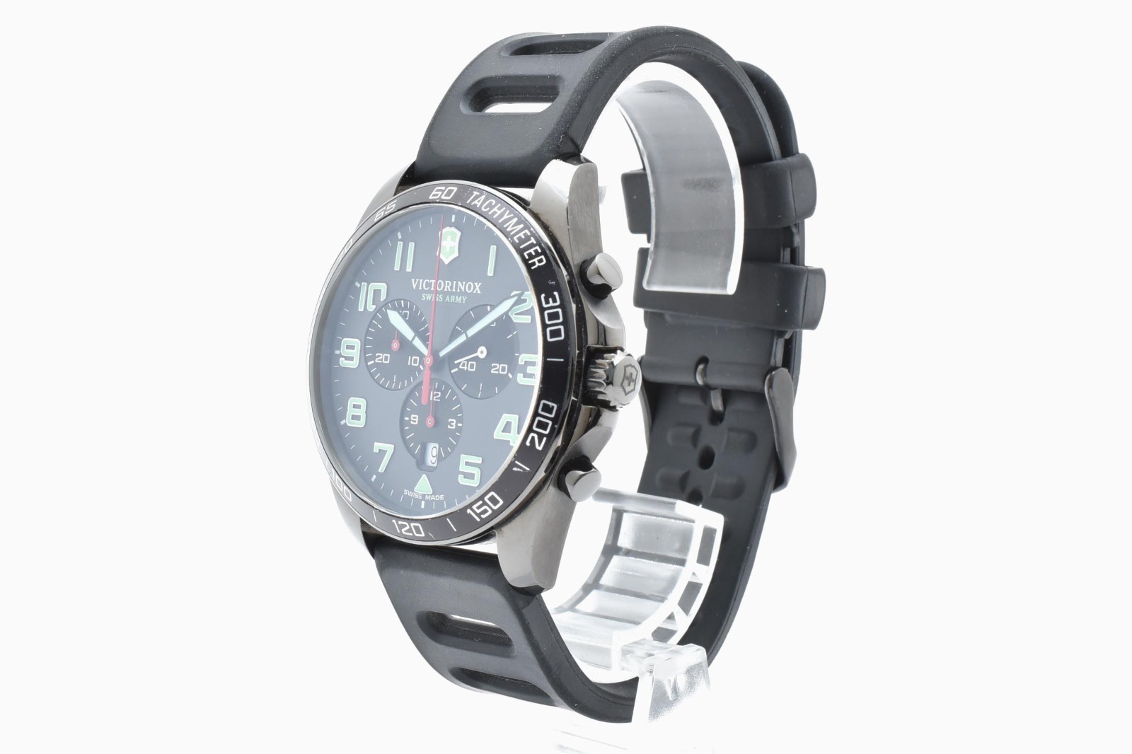 VICTORINOX 241891 FieldForce Sport Chrono Quartz Men’s Watch 42mm Grey Dial Box