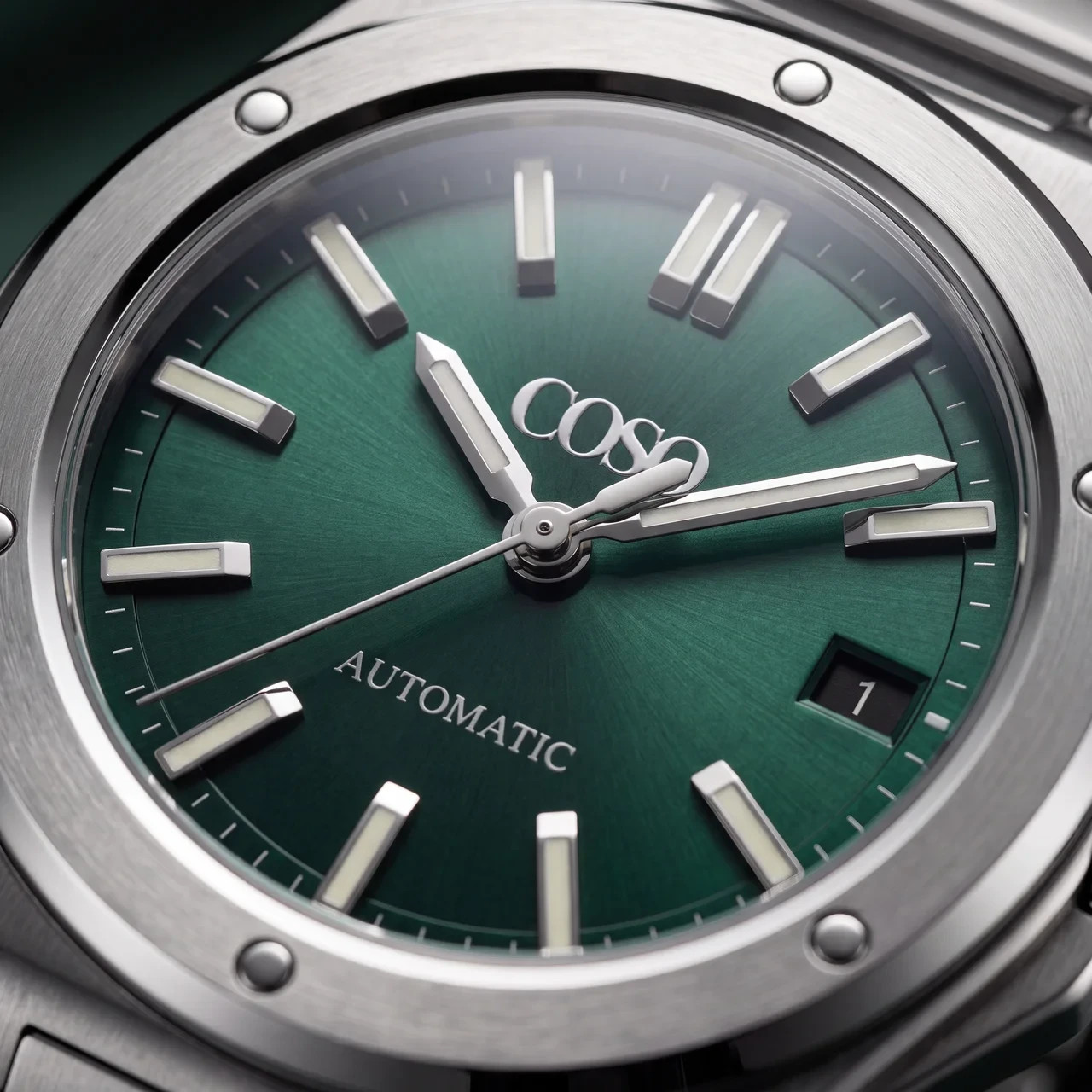 COSO Valtor Automatic Green Dial Steel Bracelet