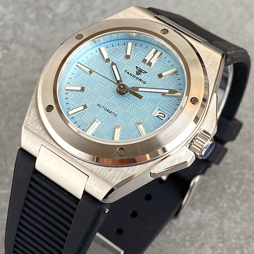 Tandorio New 40mm Black Business 10ATM Sapphire NH35A Automatic Men Watch Date