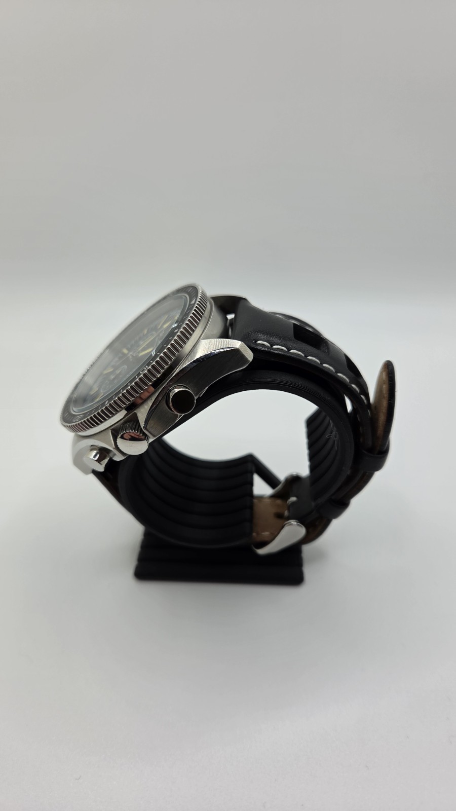 Selhor Chronograph Rallye Obsidian Men’s Watch – Black Dial Stainless Steel Case