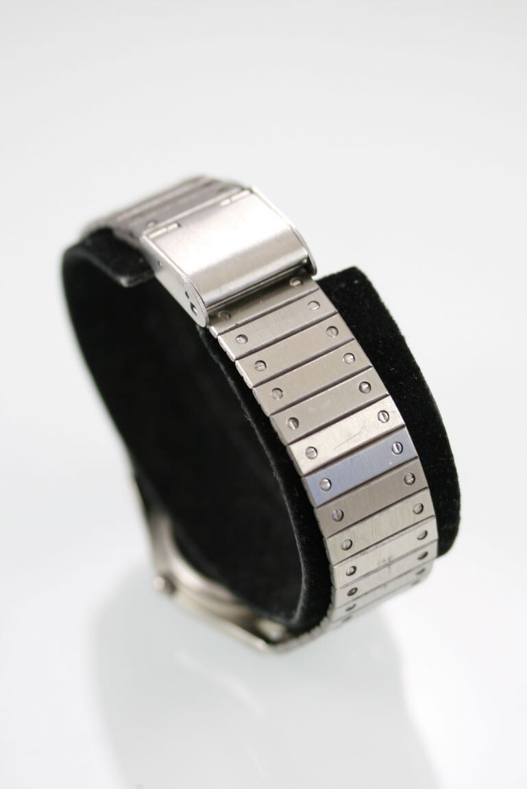 Love Time Men Watch Silver Stainless Steel Water Res 24hr Battery White Quartz